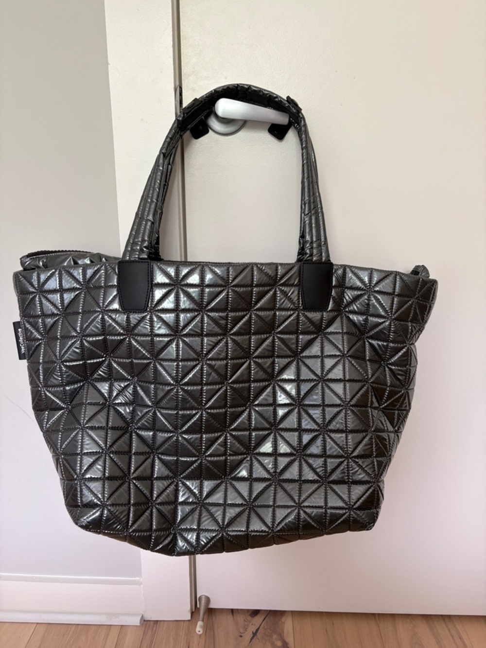 VeeCollective weekender tote Quilted Metallic Tote Bag